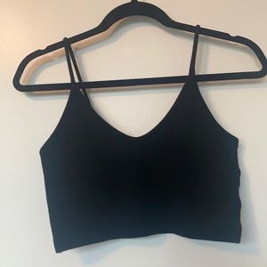 Aritzia Sunday Best Black Crop Tank Top, Small